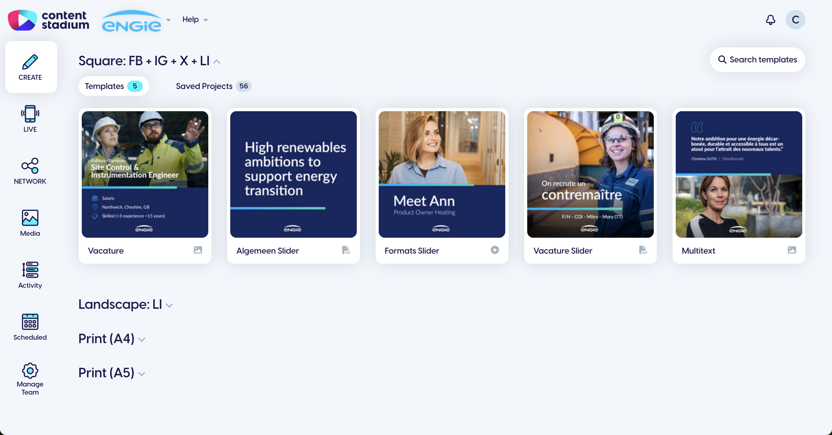 Recruiter dashboard homepage screenshot